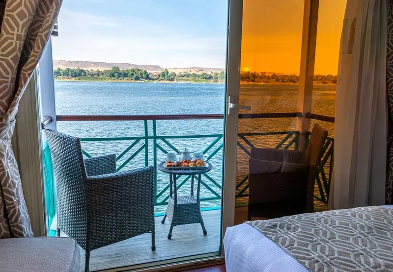 Cabin aboard the Sonesta Moon Goddess Nile Cruise Ship Nile cruise